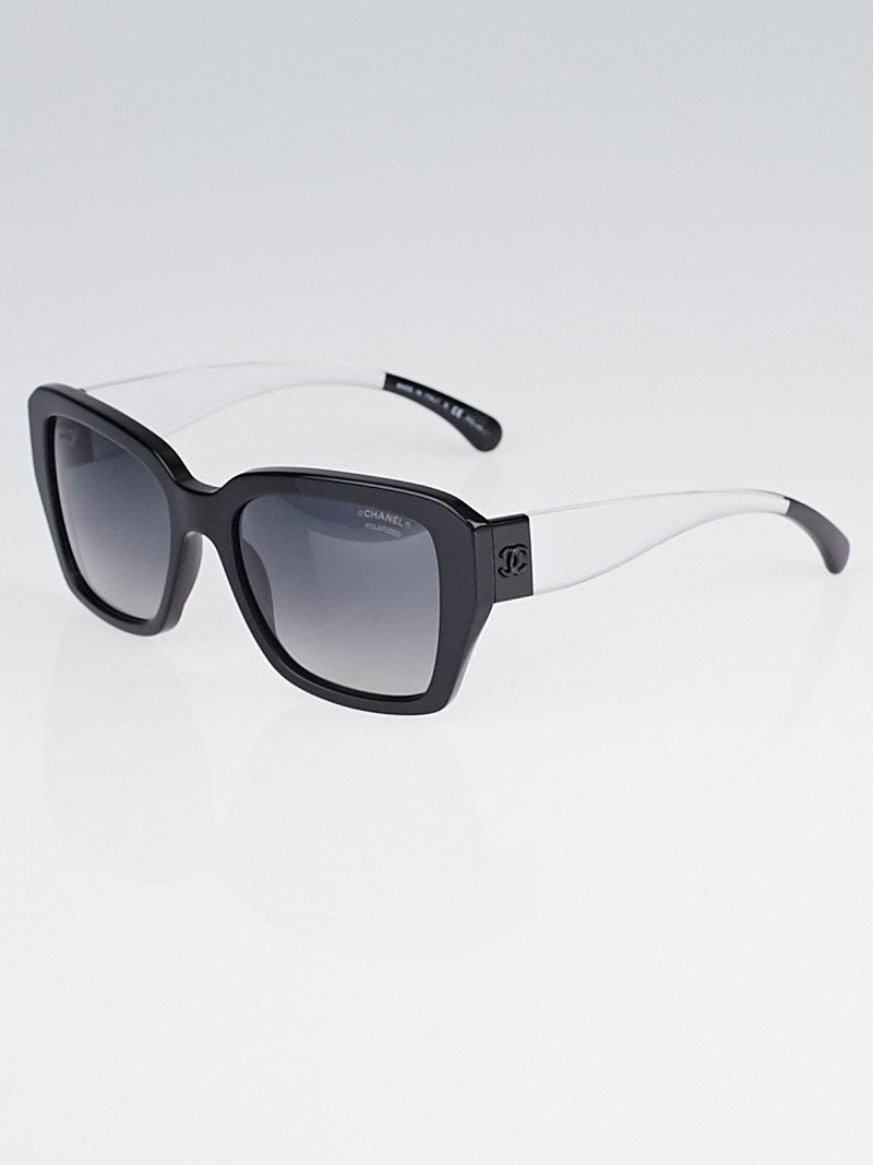 Chanel Black and Clear Square Frame Polarized Sunglasses - 5263 - Yoogi's  Closet