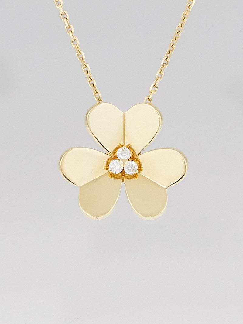 Van Cleef & Arpels 18k Yellow Gold and Diamond Frivole Pendant