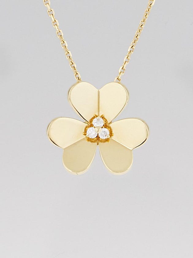 Van Cleef & Arpels 18k Yellow Gold and Diamond Frivole Pendant