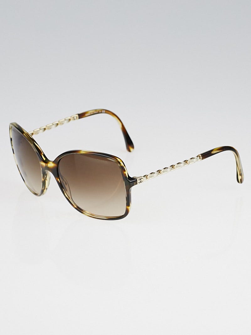 Chanel Brown Frame Gradient Tint Chain-Link Sunglasses-5210-Q - Yoogi's  Closet