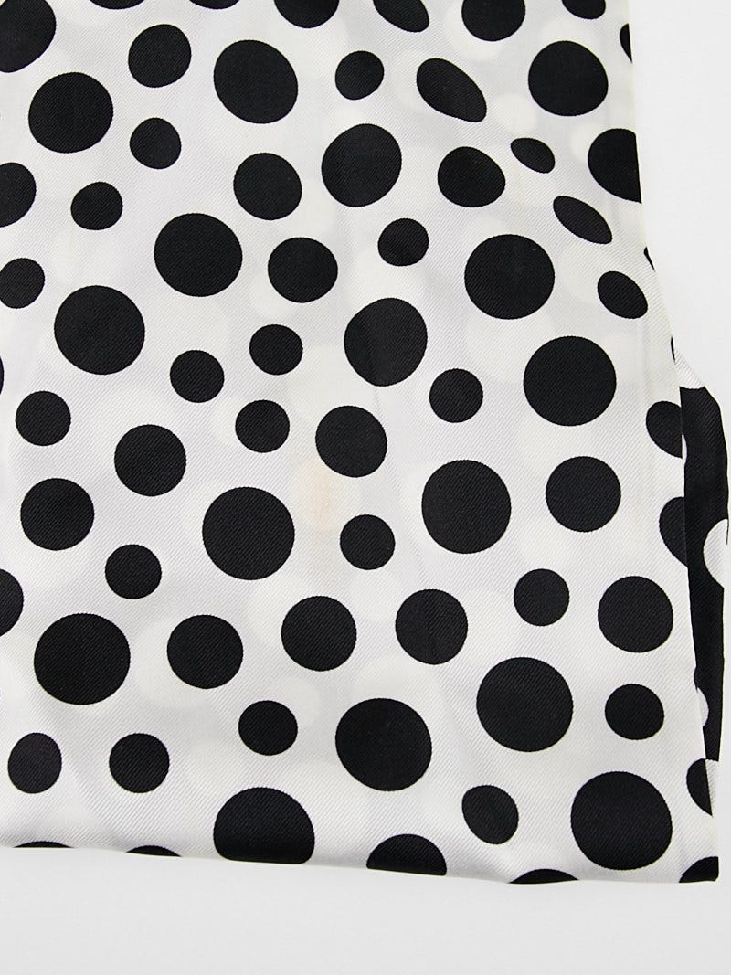 Louis Vuitton x Yayoi Kusama Infinity Dots Tie White/Black in Silk - US