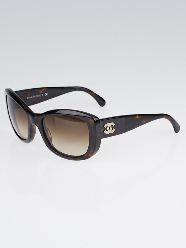 Chanel Tortoise Shell Plastic Frame Oversized CC Sunglasses-5239