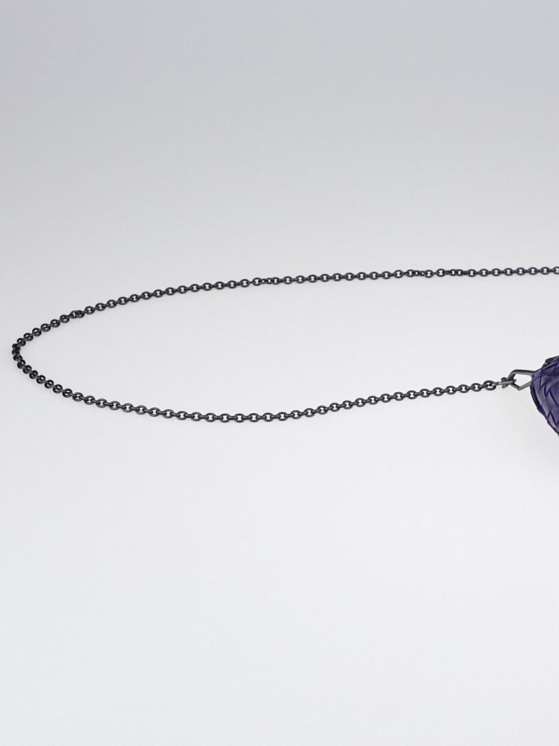 Bottega Veneta Cobalt Intrecciato Woven Nappa Leather Mini