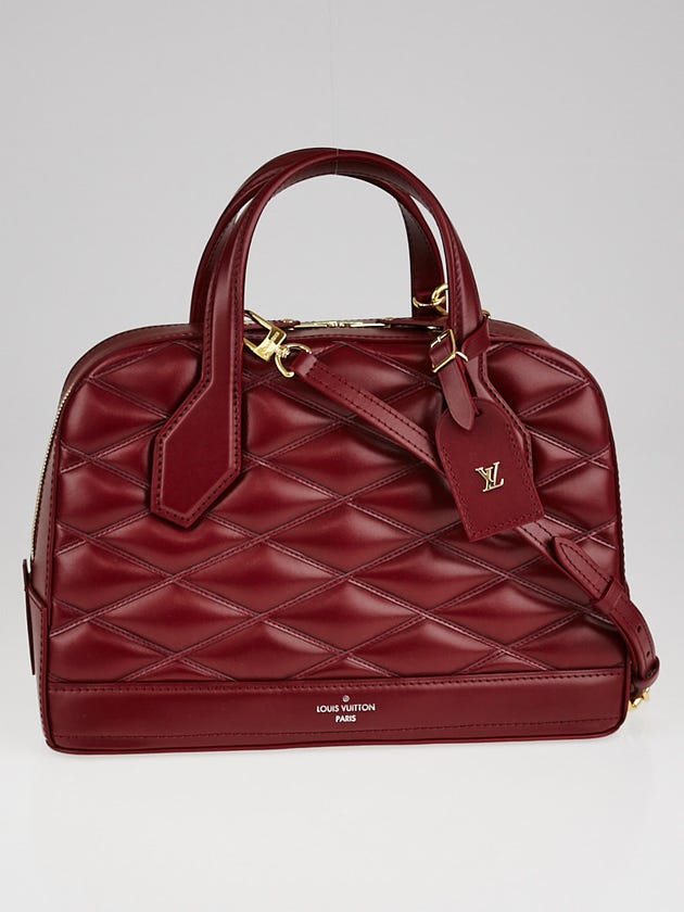 Louis Vuitton Carmine Lambskin Leather Malletage Dora PM Bag 
