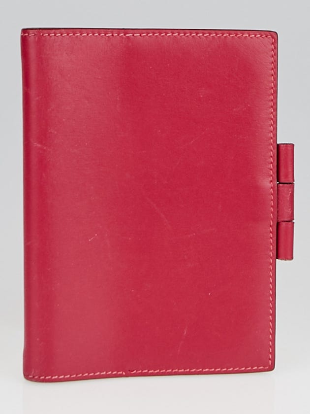 Hermes Framboise Leather PM Notebook/Agenda Cover