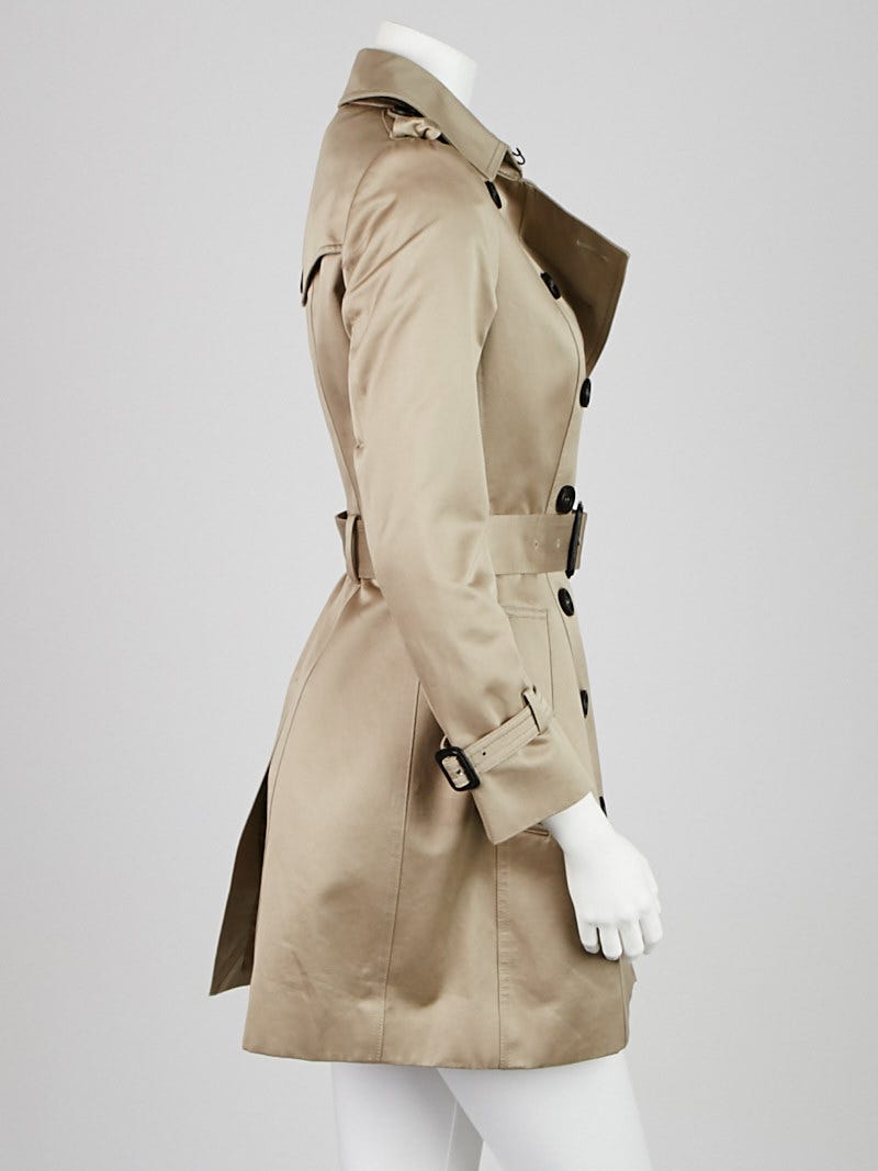 Burberry prorsum cotton discount sateen trench coat
