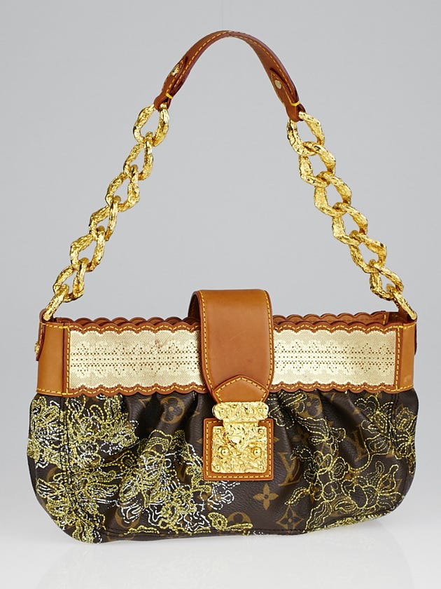 Louis Vuitton Limited Edition Gold Monogram Dentelle Kirsten Bag