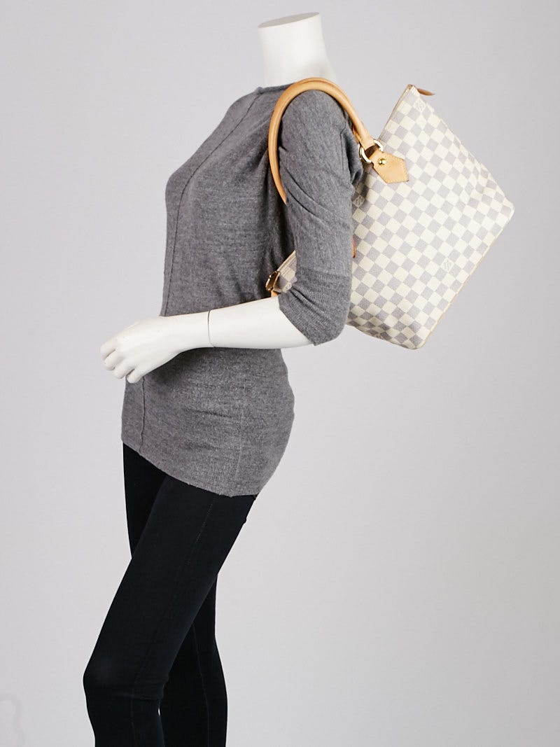Authenticated Used Louis Vuitton Damier Azur Saleya PM N51186 Bag Tote  Handbag Ladies 