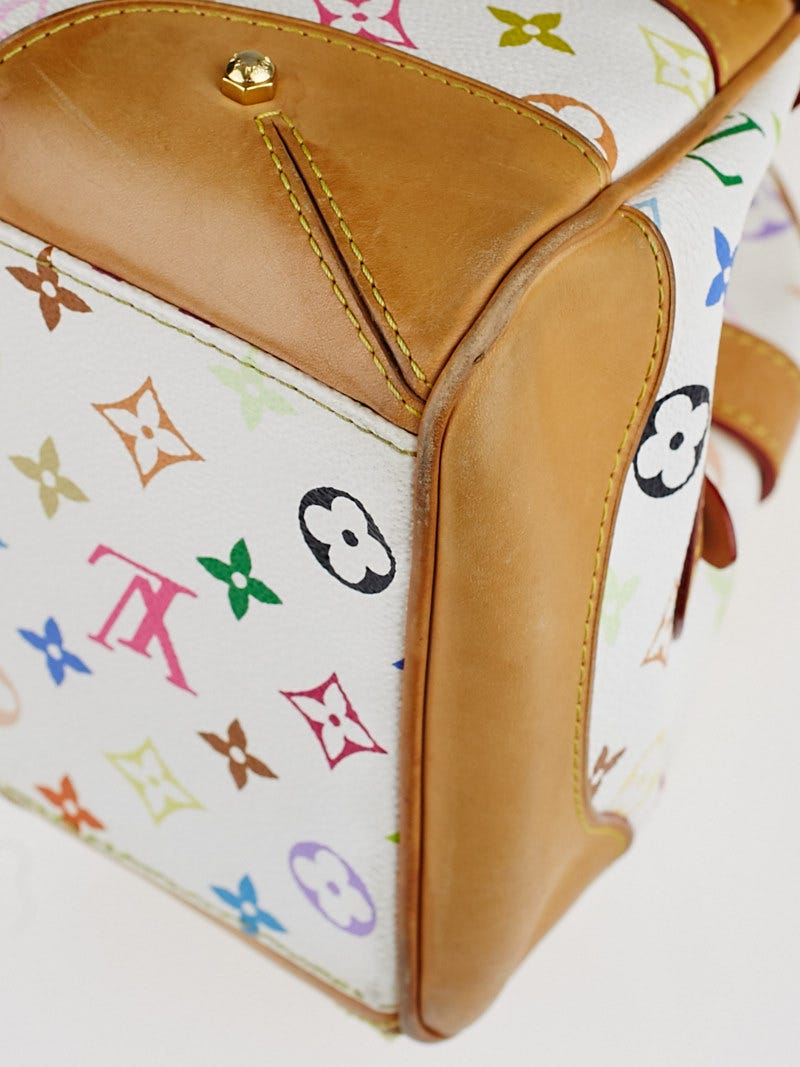 Louis Vuitton Claudia Shoulder Bag White Multicolor Monogram Canvas NEW!  RARE ❤️