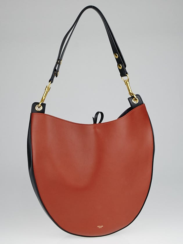 Celine Brick Multicolor Smooth Calfskin Leather Medium Hobo Bag