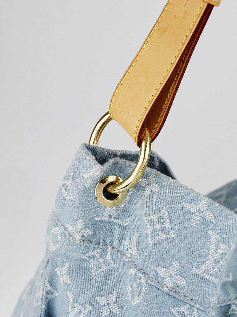 Louis Vuitton Blue Clair Denim Monogram Denim Daily GM Bag - Yoogi's Closet