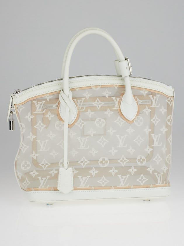 Louis Vuitton Limited Edition White Monogram Transparence Lockit Bag