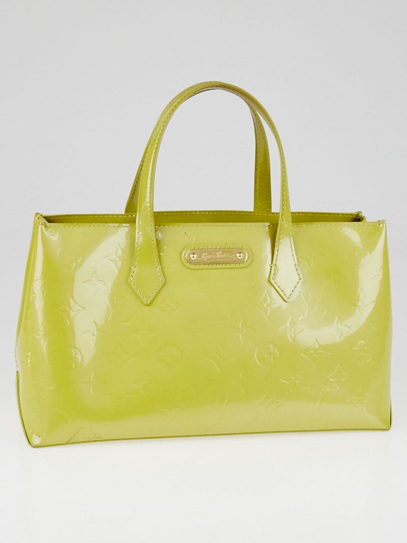 Yellow Louis Vuitton Monogram Vernis Wilshire PM Handbag