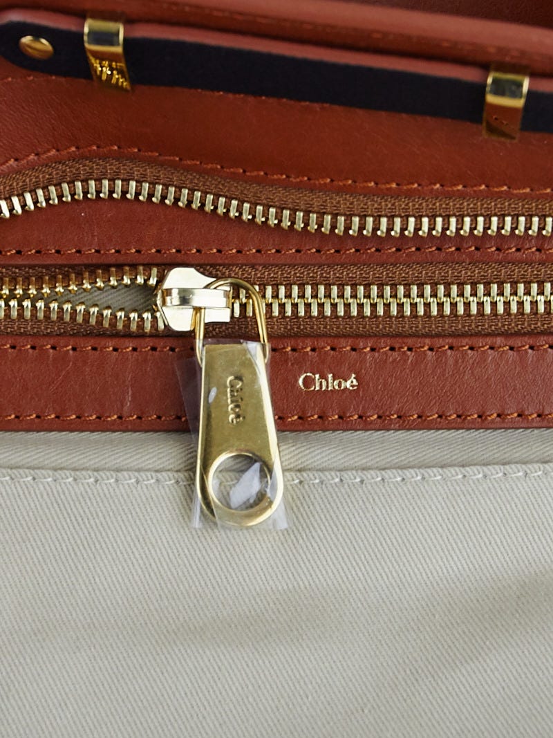 Chloe Black/Tan Leather Colorblock Alice Satchel Bag