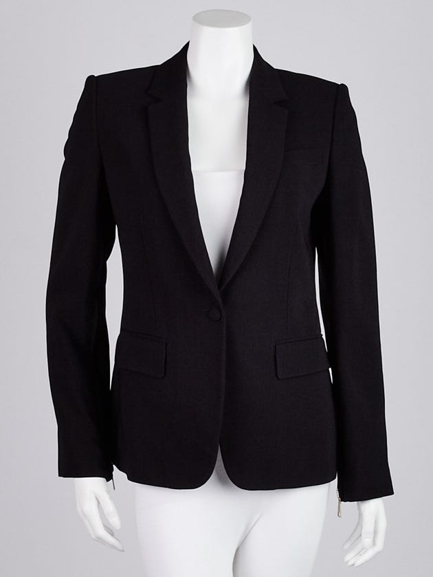 Givenchy Black Viscose Blend Blazer Jacket Size 4/38