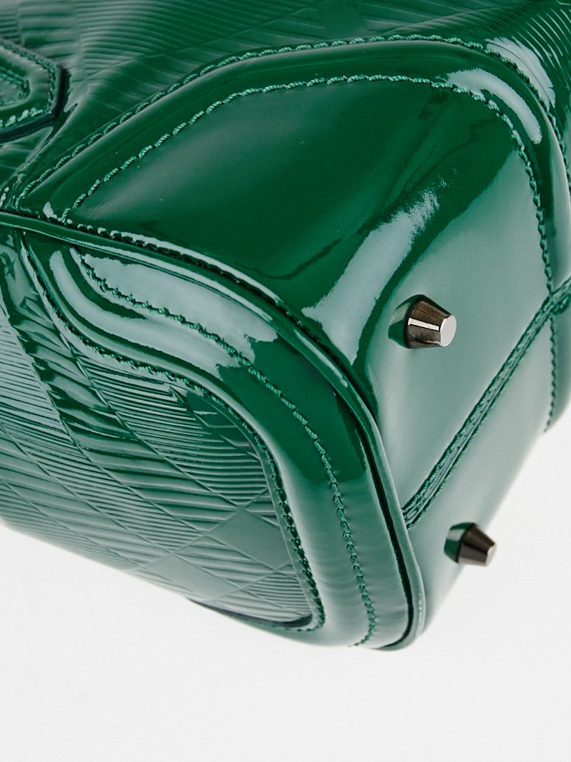 Burberry Veridian Green Check Embossed Patent Leather Medium