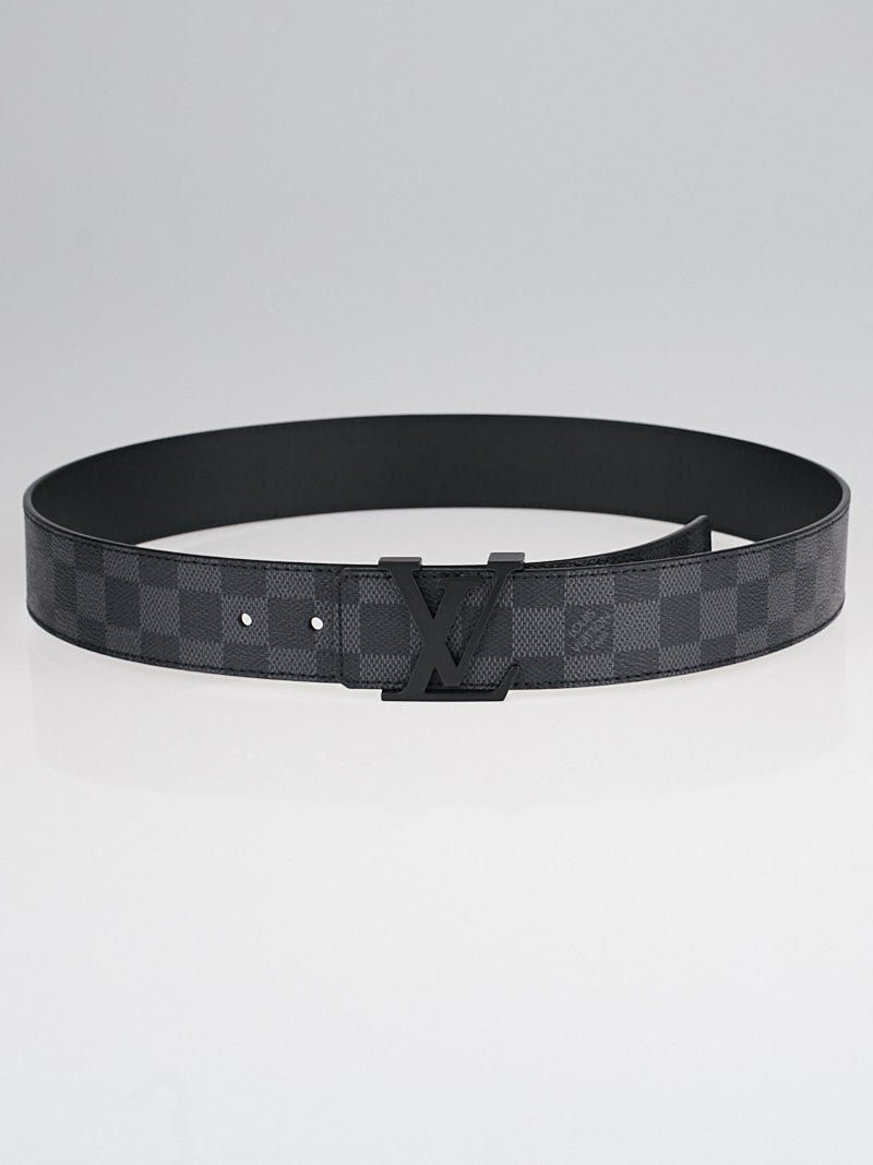 Louis Vuitton Belt Initiales Damier Graphite Black/Grey for Sale in