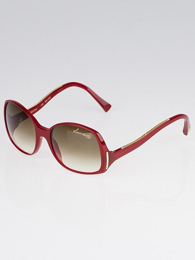Louis Vuitton Red Speckling Acetate Frame Gina Sunglasses Z0075W