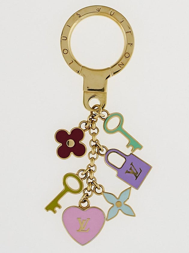 Louis Vuitton Multicolor Resin Monogram Flower Key Holder and Bag Charm