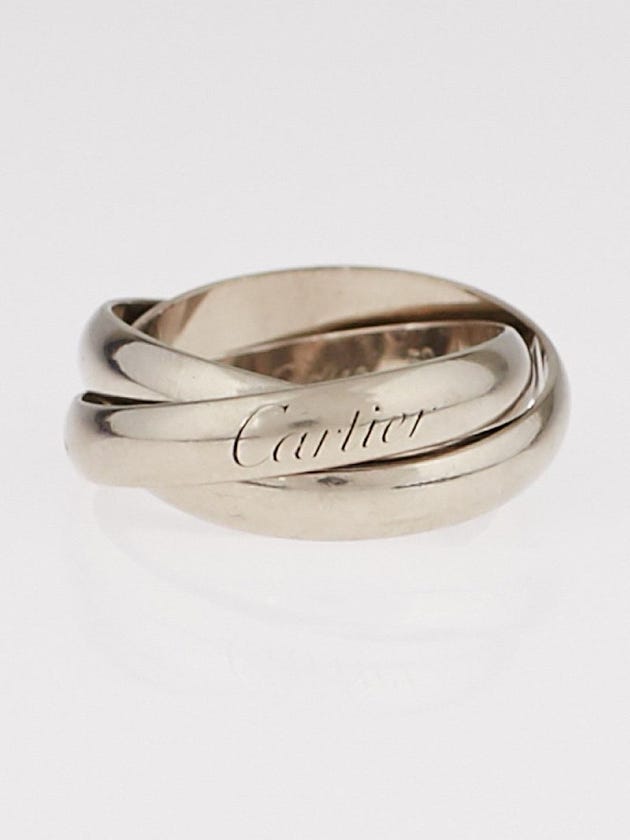 Cartier 18k White Gold Trinity Ring Size 50/5.25