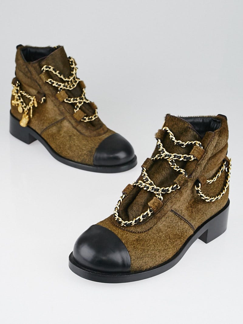Chanel brown boots top