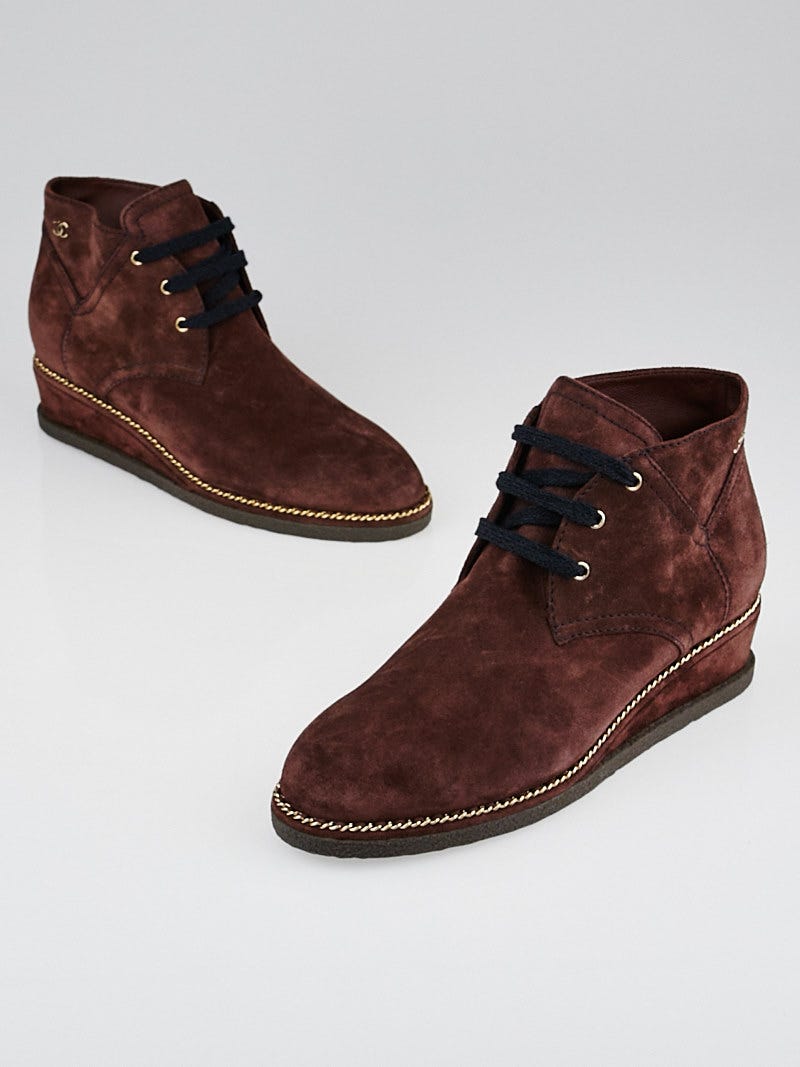 Chanel burgundy boots shop