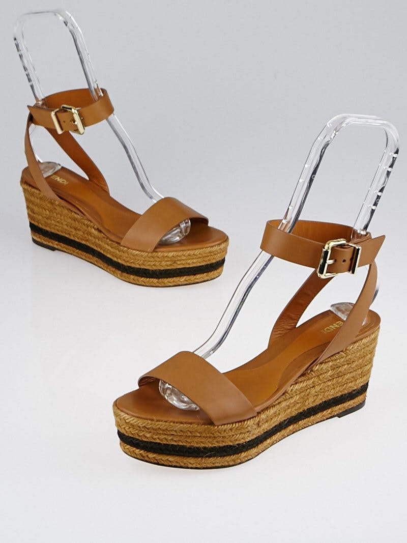 Fendi wedge sandals best sale