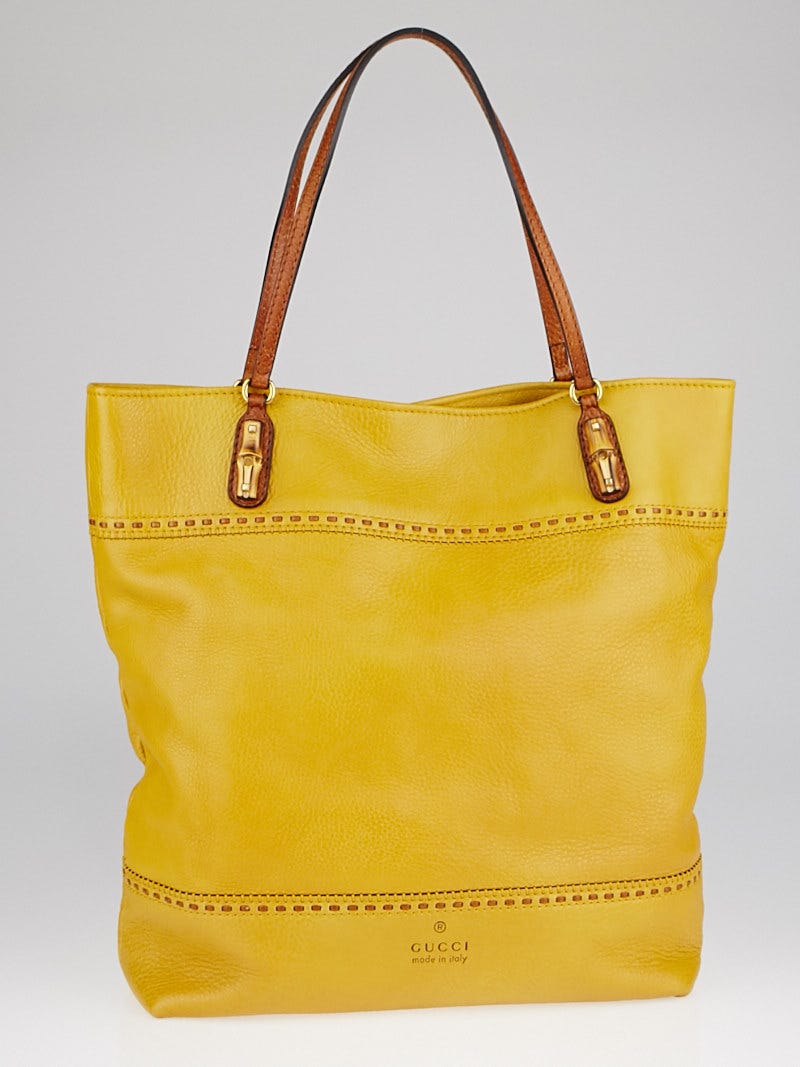 Gucci yellow online tote bag