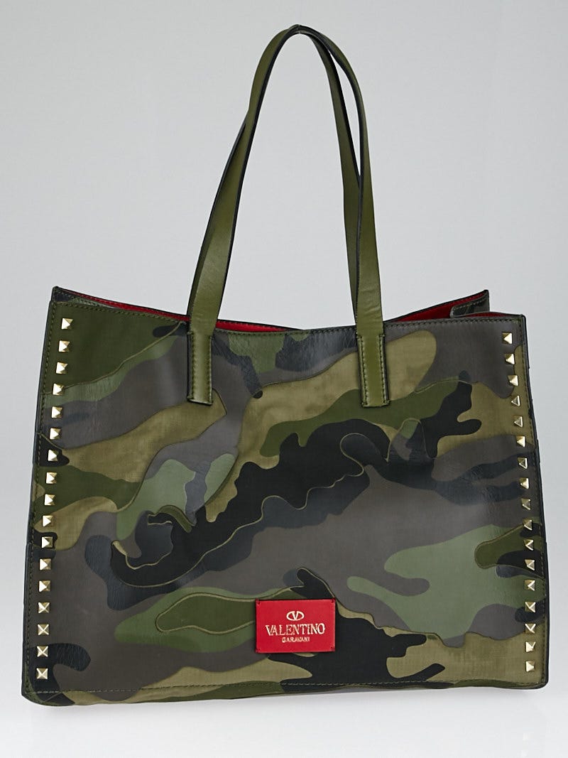 Valentino - Valentino Garavani Leather-Trimmed Camouflage-Print