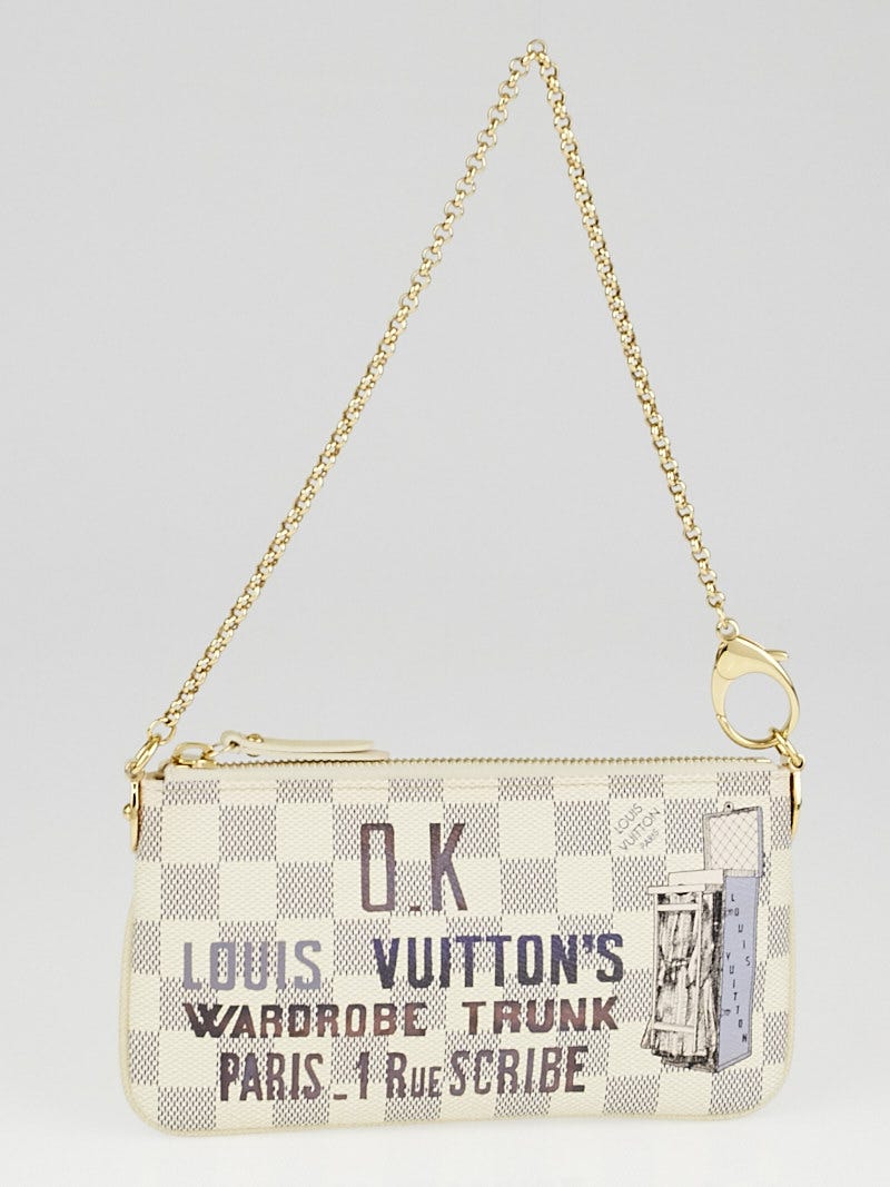 Louis Vuitton Damier Azur Canvas Cosmetic Pouch Bag - Yoogi's Closet