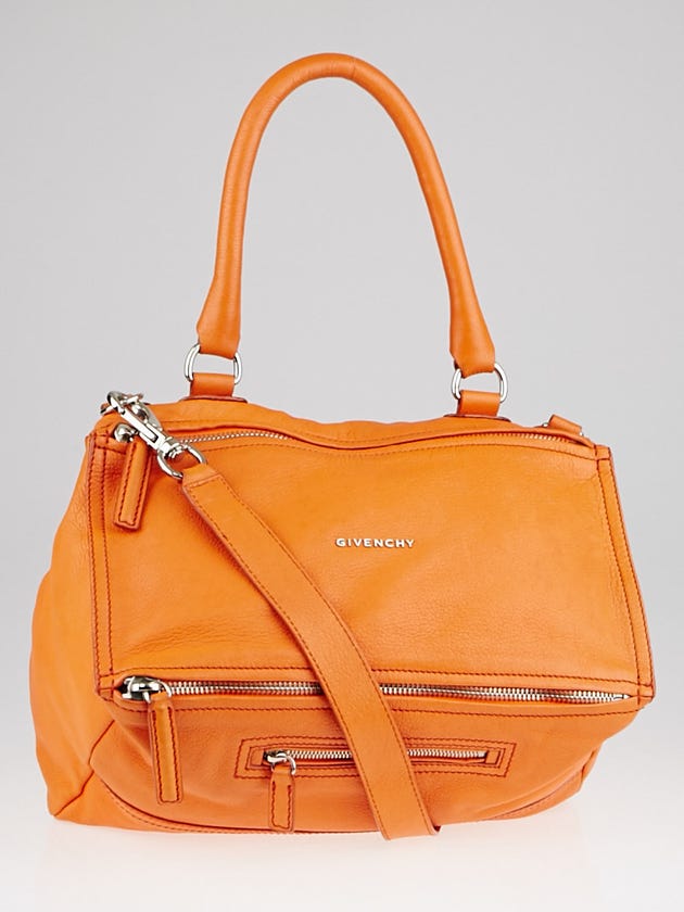 Givenchy Orange Sugar Goatskin Leather Medium Pandora Bag