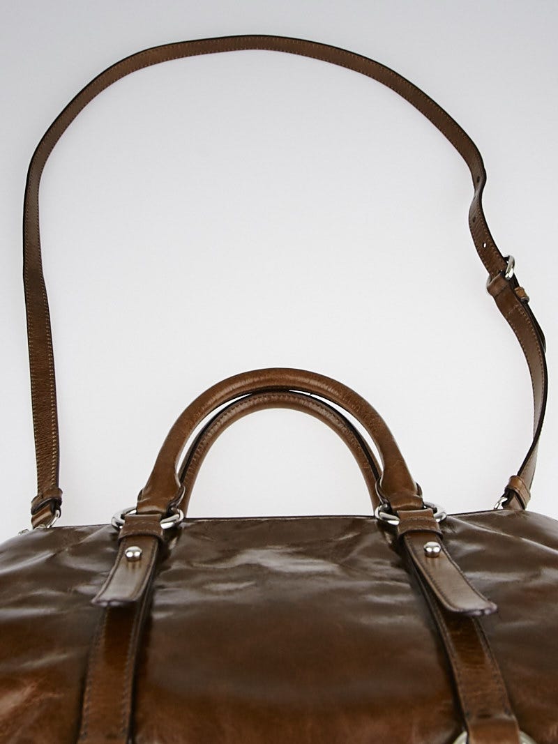 Miu Miu Nocciolo Vitello Shine Leather Shopper Tote Bag Miu Miu Nocciolo Vitello Shine Leather Shopper Tote Bag