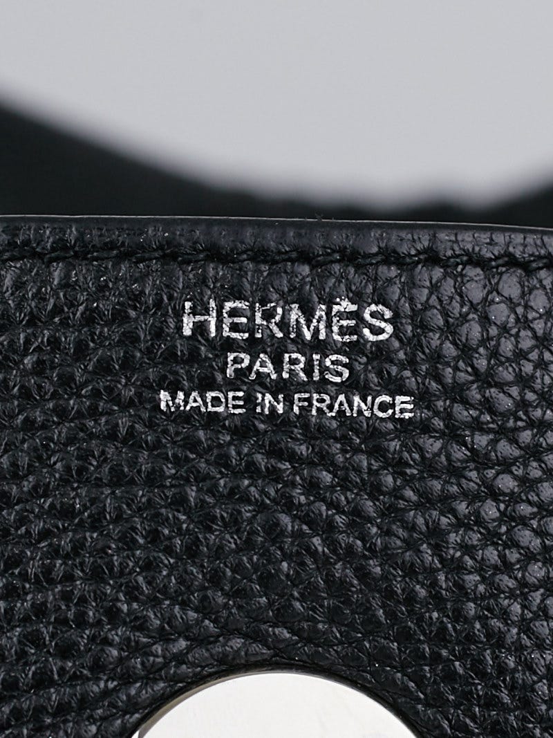 Hermes 30cm Black Togo Leather Palladium Plated Lindy Bag - Yoogi's Closet