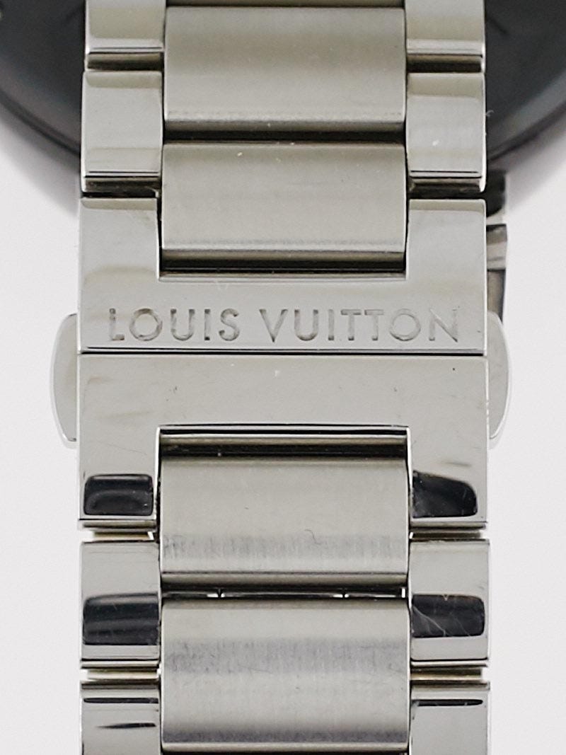 Louis Vuitton 41.5mm Black Tambour Automatic GMT Watch