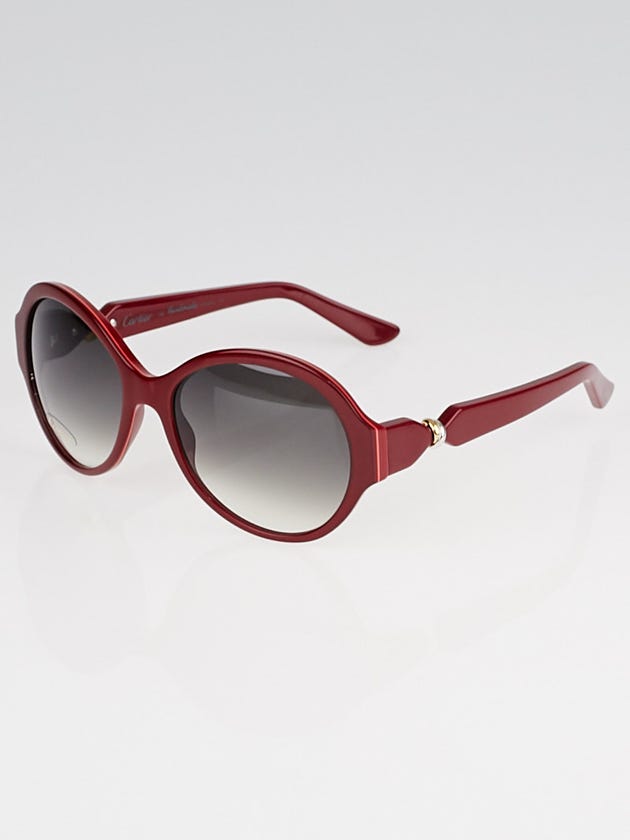 Cartier Burgundy Frame Gradient Tint Trinity Sunglasses -140