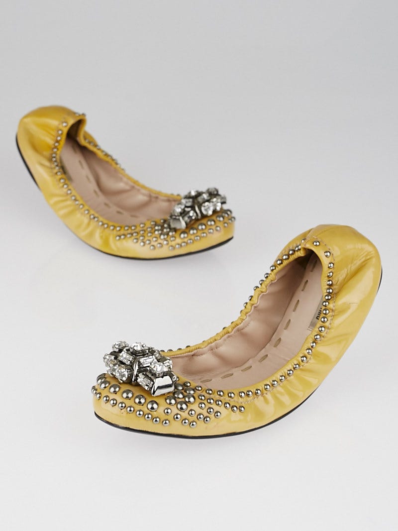 Miu miu best sale studded flats