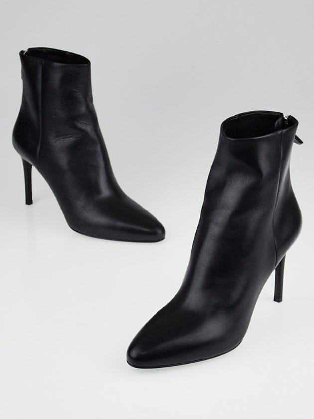 Prada Black Leather Ankle Boots Size 7.5/38