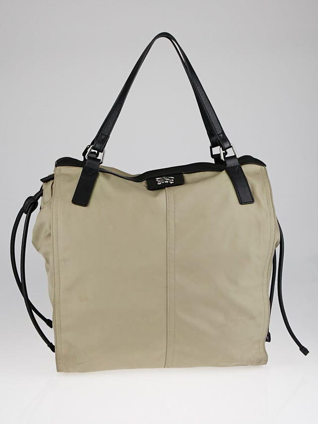 Burberry Taupe Nylon Tote Bag