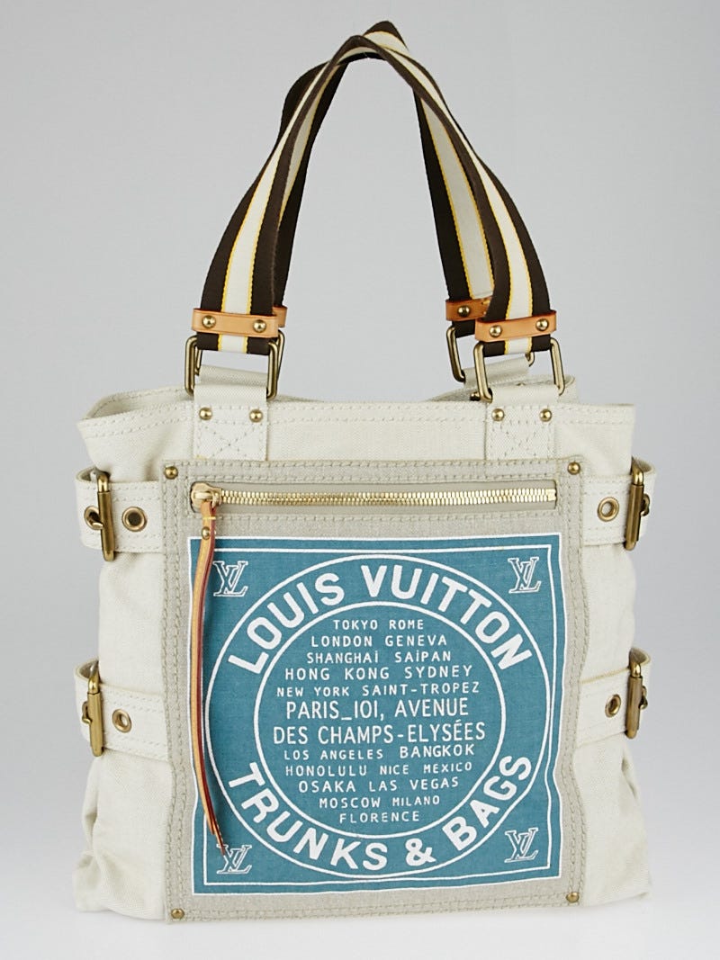 Louis Vuitton Louis Vuitton Globe Shoppers Cabas PM White Toile