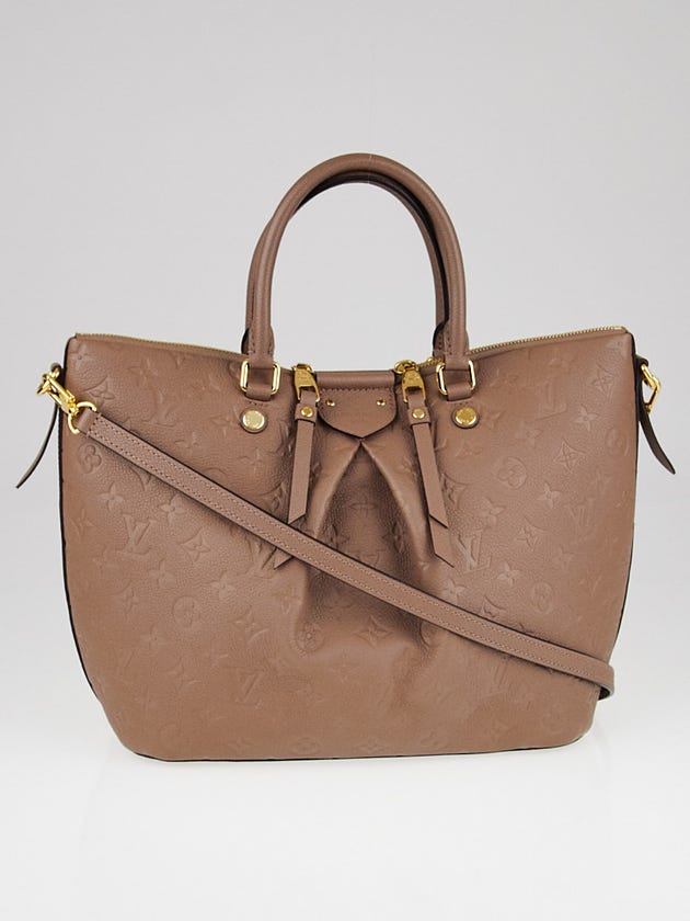 Louis Vuitton Taupe Monogram Empreinte Mazarine MM Bag