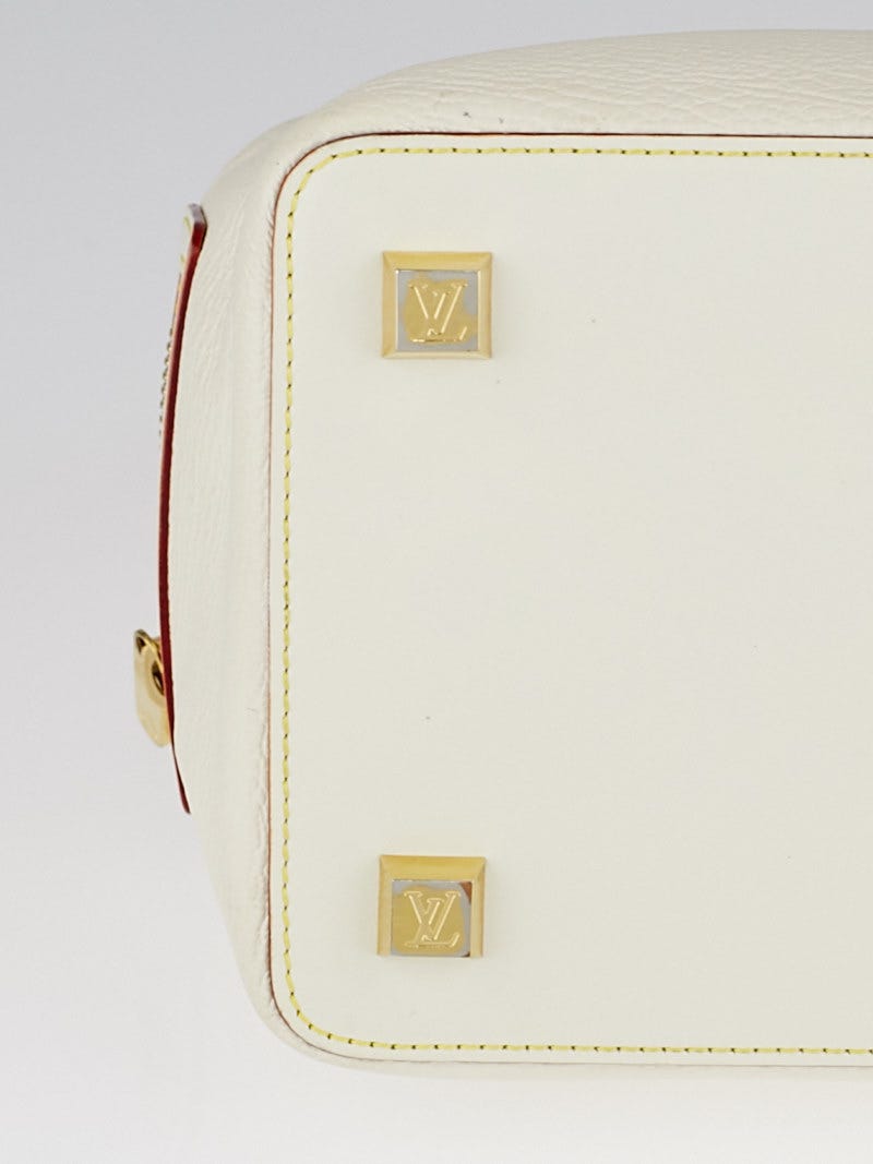 Louis Vuitton White Suhali Leather L'Ingenieux PM Bag - Yoogi's Closet
