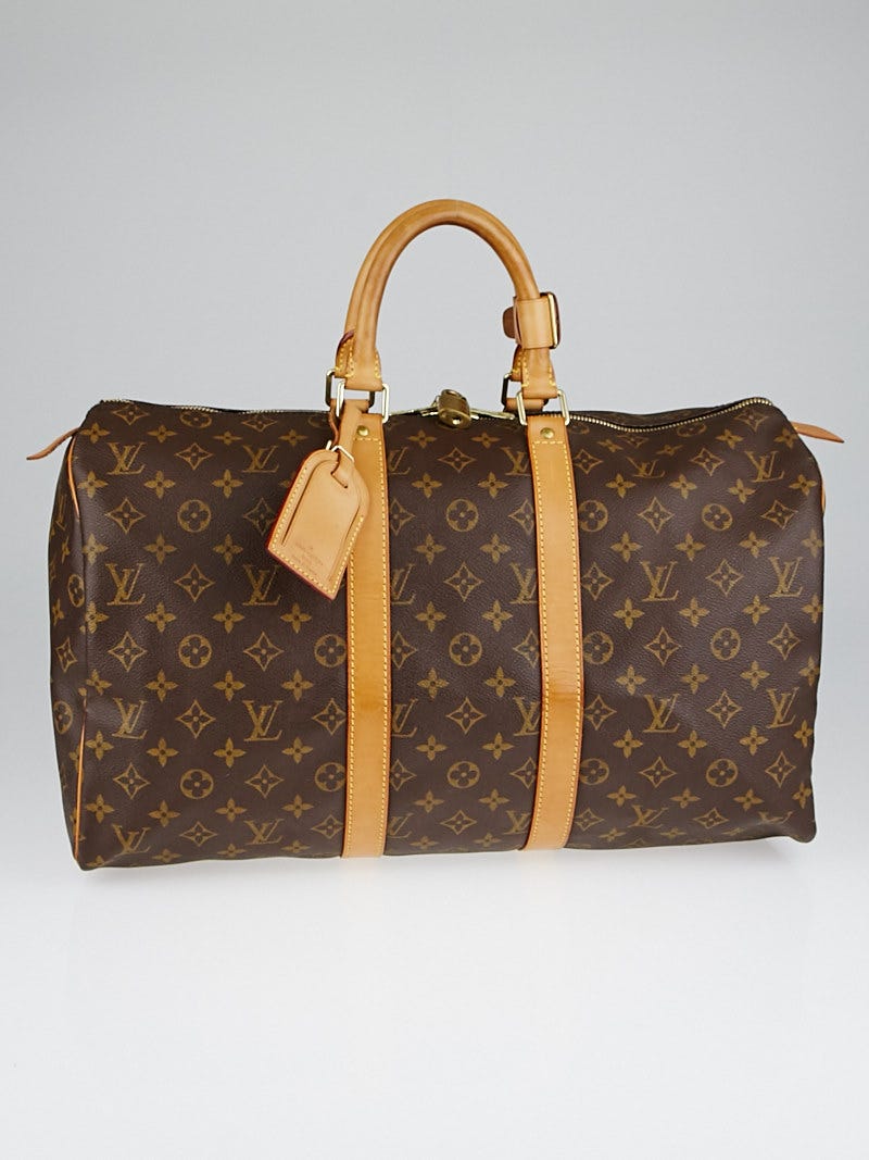  Louis Vuitton, Pre-Loved Monogram Canvas Keepall 45, Brown :  Clothing, Shoes & Jewelry