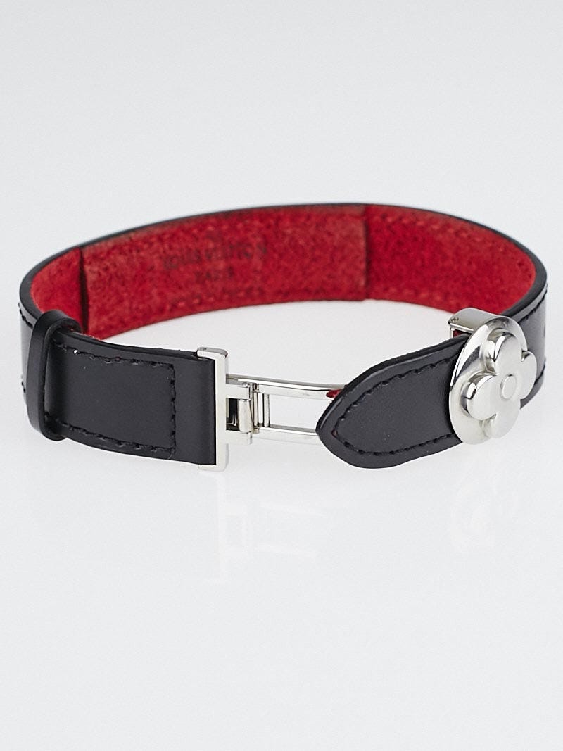 Louis Vuitton Black Leather Monogram Millennium Wish Bracelet - Yoogi's  Closet