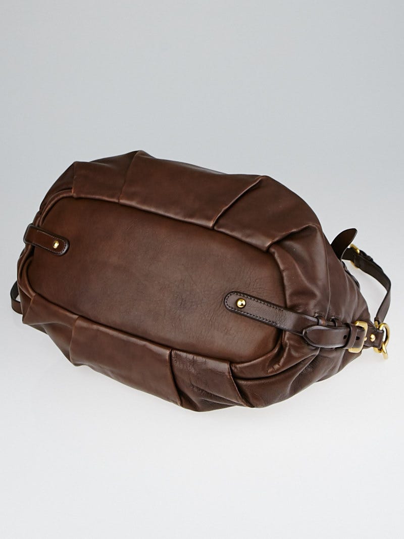 Prada Soft Calf Leather Handbag Brown Pony-style calfskin ref.894781 - Joli  Closet