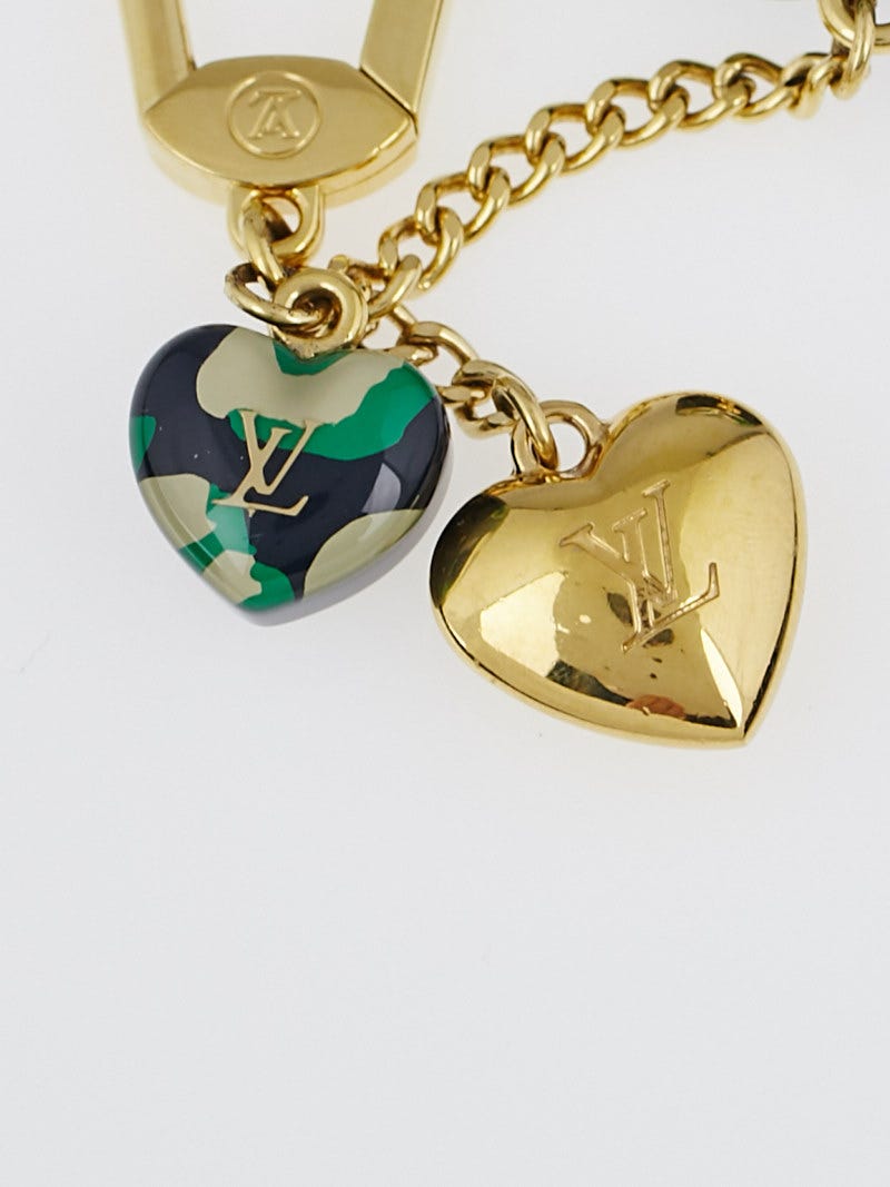 Louis Vuitton Green Leopard Stephen Sprouse Heart Couer Key Holder