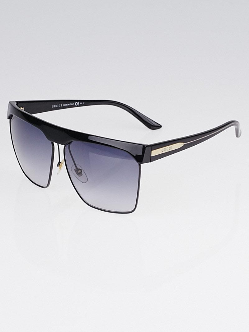 Gucci Black Square Frame Gradient Tint Sunglasses 4215 S