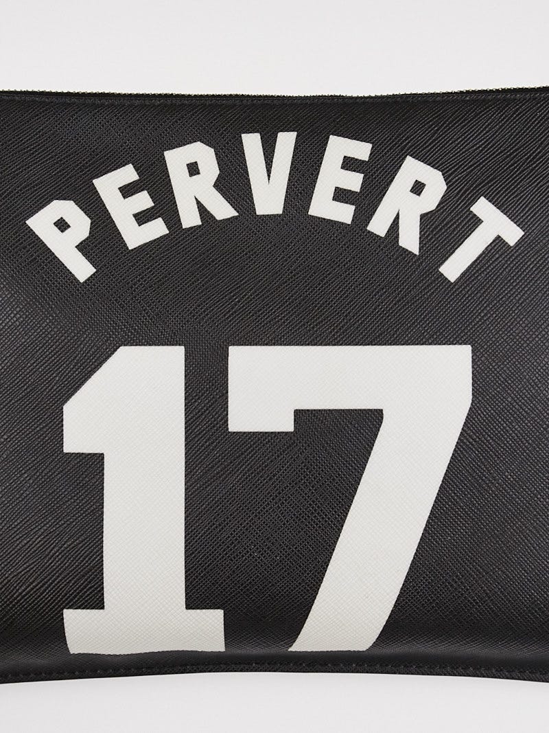 Givenchy Black Coated Canvas Pervert 17 Zip Pouch Clutch Bag Yoogi s Closet