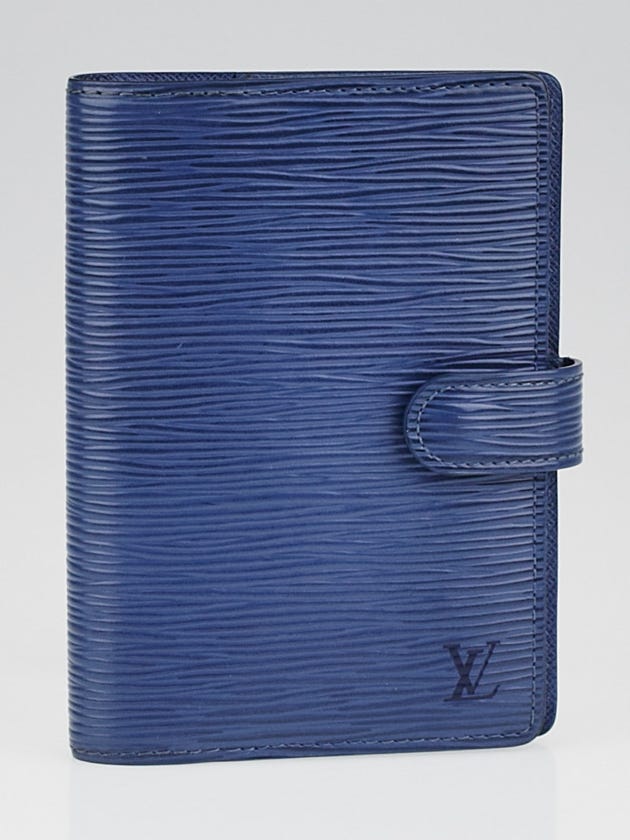 Louis Vuitton Myrtille Blue Epi Leather Small Ring Agenda/Notebook