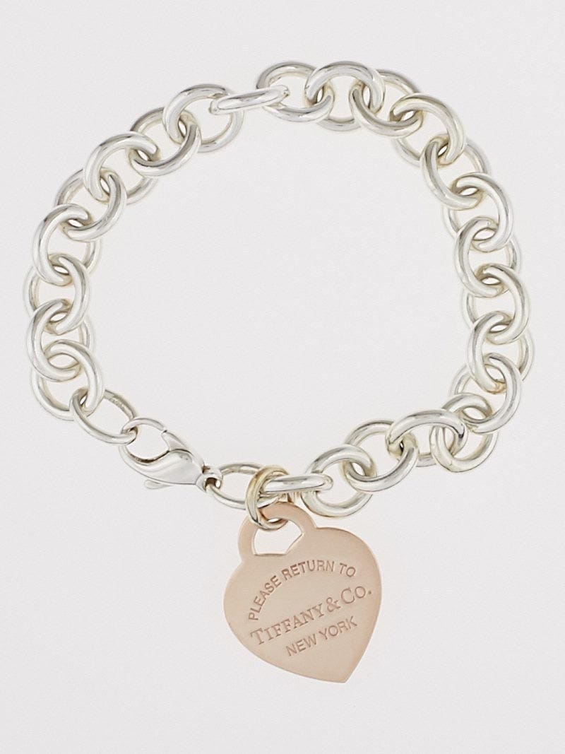 Tiffany & Co. Heart Tag & Shopping Bag Charm Bracelet - Sterling