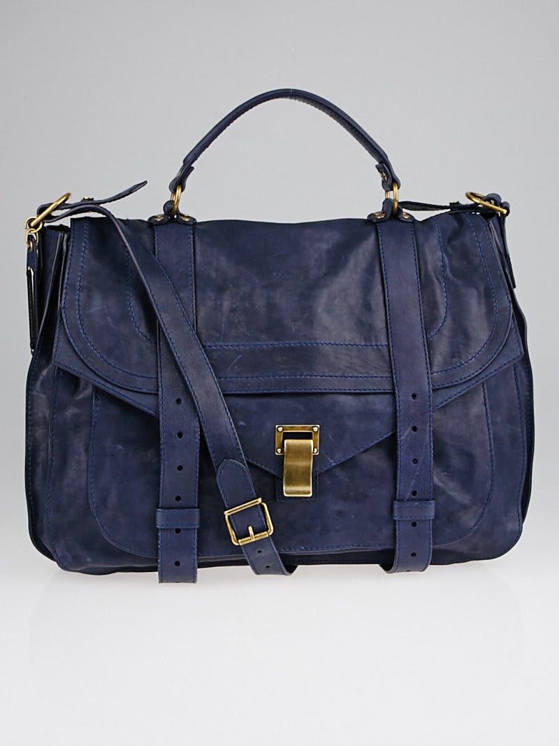 Proenza Schouler Midnight Lux Leather Extra Large PS1 Satchel Bag